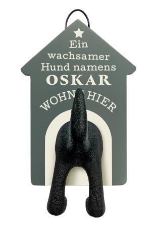 Leinenhalter für Oskar, grau